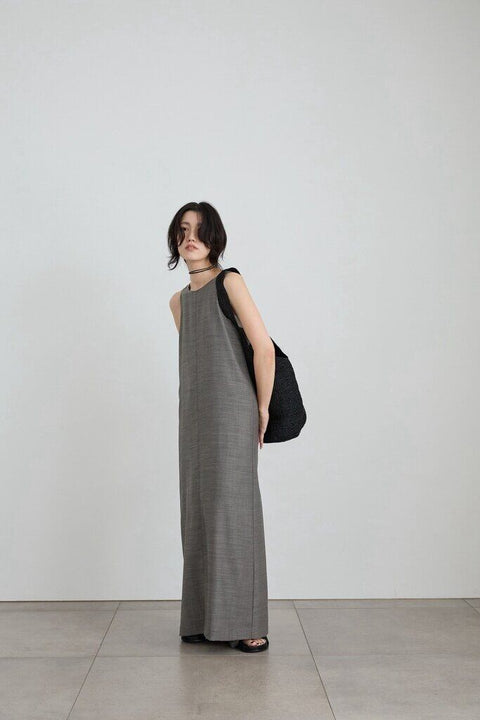 【4月下旬入荷次第お届けのご予約】anuke（アンヌーク） Woolchambray Sleeveless Onepiece 62710301.