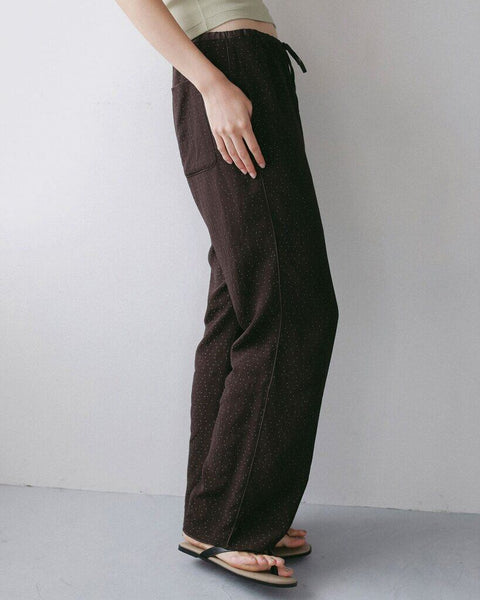 【4月下旬入荷次第お届けのご予約】anuke（アンヌーク） Dot jacquard Rough Pants 62710716.