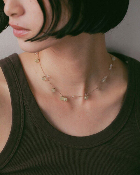 【3月下旬入荷次第お届けのご予約】anuke（アンヌーク） Stone Silkcord Necklace 62710904.