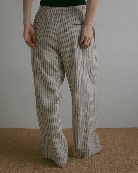 【5月上旬入荷次第お届けのご予約】anuke（アンヌーク） Suckercheck Loose Pants 62710720.