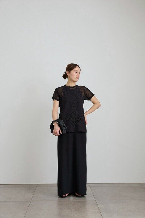 【2月上旬入荷次第お届けのご予約】anuke（アンヌーク） Georgette Pencil Skirt 62710803.