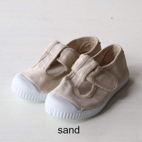 Cienta Kids T-Strap Shoes Canvas Sneakers 77997 Size 21-27 (12.5-16.5cm)