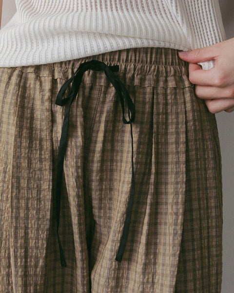 【5月上旬入荷次第お届けのご予約】anuke（アンヌーク） Suckercheck Loose Pants 62710720.
