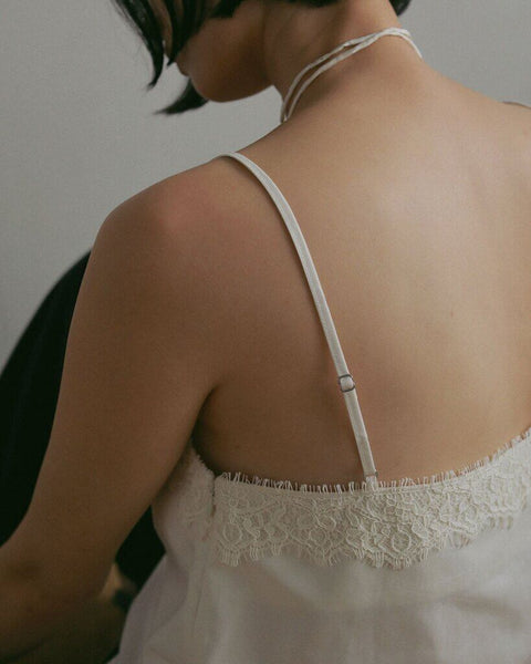 【3月上旬入荷次第お届けのご予約】anuke（アンヌーク） Twill Lace Camisole 62710404.