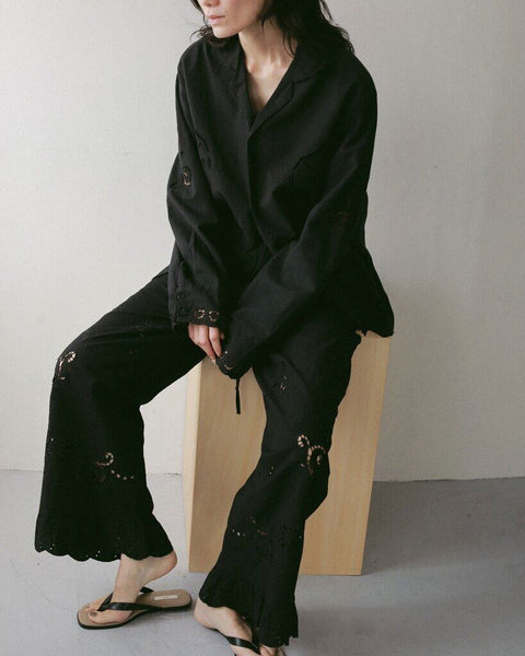 【3月下旬入荷次第お届けのご予約】anuke（アンヌーク） Cutwork Opencollar Shirts 62710419.