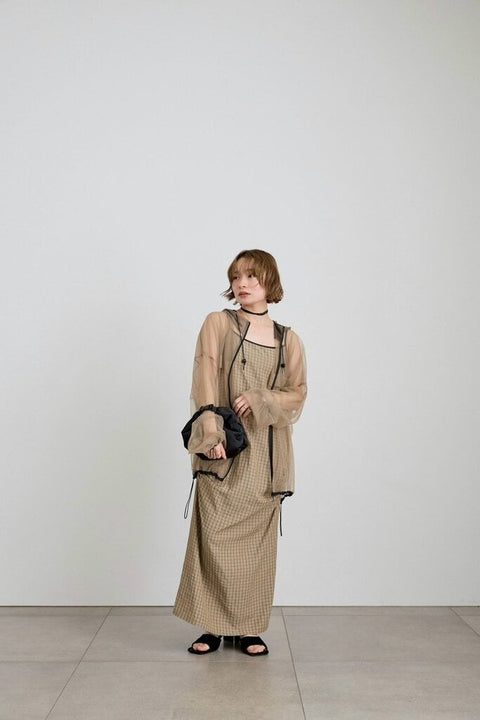 【4月上旬入荷次第お届けのご予約】anuke（アンヌーク） Tulle Zip Blouson 62710203.