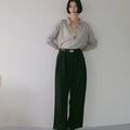 【2月中旬入荷次第お届けのご予約】anuke（アンヌーク） Twill Tuck Widepants 62710712.