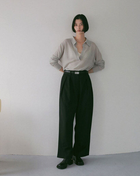 【2月中旬入荷次第お届けのご予約】anuke（アンヌーク） Twill Tuck Widepants 62710712.