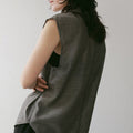 【4月下旬入荷次第お届けのご予約】anuke（アンヌーク） Woolchambray Sleeveless Shirts 62710405.