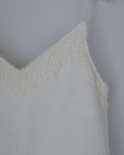 【3月上旬入荷次第お届けのご予約】anuke（アンヌーク） Twill Lace Camisole 62710404.