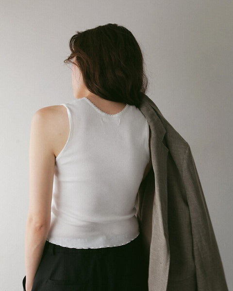【4月中旬入荷次第お届けのご予約】anuke（アンヌーク） Vintage Patternmesh Tanktop 62710614.