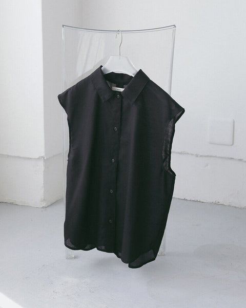 【4月下旬入荷次第お届けのご予約】anuke（アンヌーク） Woolchambray Sleeveless Shirts 62710405.