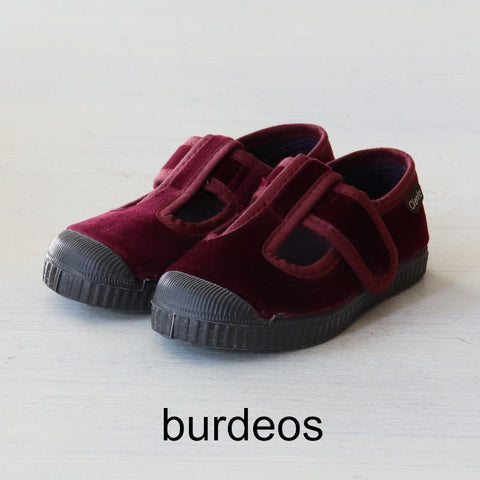 Cienta Kids T-Strap Shoes Velour Shoes (Sneakers, One Strap) 977-075 