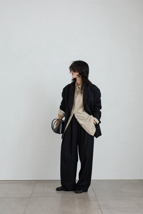 【2月中旬入荷次第お届けのご予約】anuke（アンヌーク） Twill Tuck Widepants 62710712.