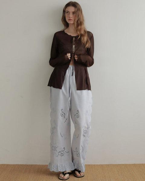 【4月中旬入荷次第お届けのご予約】anuke（アンヌーク） Sheer Tulle Cardigan 62710420.