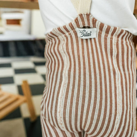 【6/12Mサイズは12/10頃入荷次第のお届け】【ネコポス不可】AC-2 Silly Silas（シリーサイラス） Footless Classic  Atelier Collection -Granola×Cream Striped-  ストライプ柄 フットレス　グラノーラクリーム