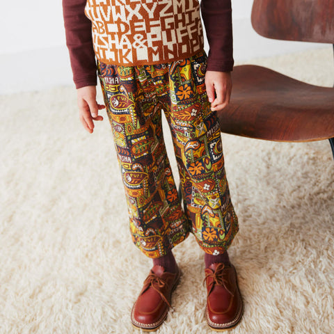 Misha&Puff（ミーシャアンドパフ）2024AW Beach Pant -Fox Groovy Paisley- キッズパンツ