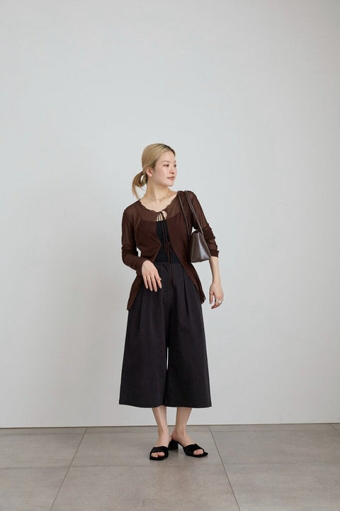 【4月中旬入荷次第お届けのご予約】anuke（アンヌーク） Sheer Tulle Cardigan 62710420.