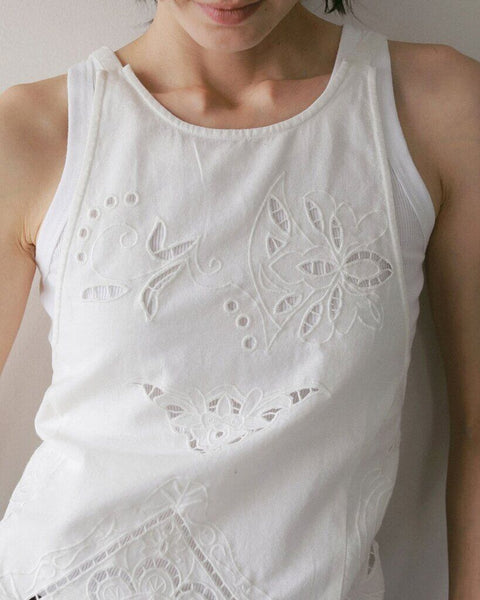 【3月下旬入荷次第お届けのご予約】anuke（アンヌーク） Cutwork Lace Apron 62710403.