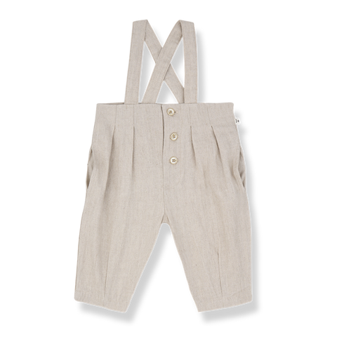 1 + in the family（ワンモア イン ザ ファミリー） 2026SS  AGULLANA -beige- ショルダーパンツ