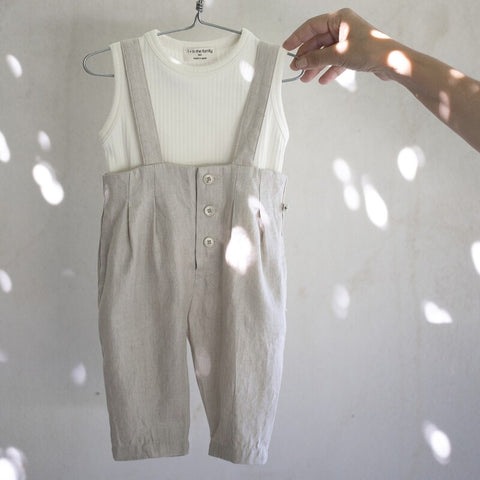 1 + in the family（ワンモア イン ザ ファミリー） 2026SS  AGULLANA -beige- ショルダーパンツ