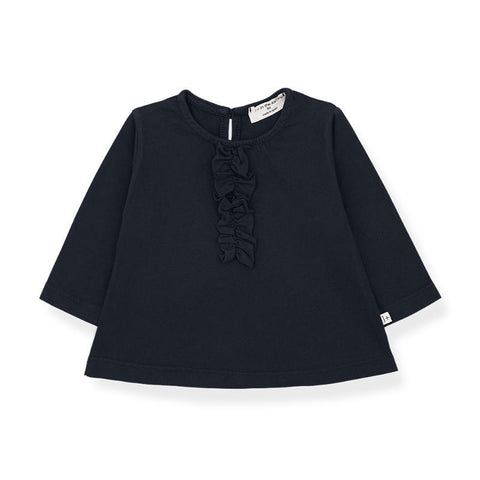 1 + in the family（ワンモア イン ザ ファミリー） 2025AW ANNIKA -dark blue-  girly t-shirt 長袖Tシャツ