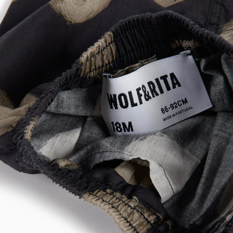 WOLF&RITA（ウルフアンドリタ） 2026SS 2026SS AUGUSTO SHORT PANTS -polka black- ベビーショートパンツ