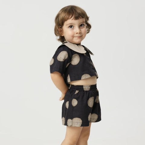 WOLF&RITA（ウルフアンドリタ） 2026SS 2026SS AUGUSTO SHORT PANTS -polka black- ベビーショートパンツ