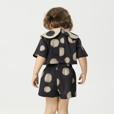 WOLF&RITA（ウルフアンドリタ） 2026SS 2026SS AUGUSTO SHORT PANTS -polka black- ベビーショートパンツ
