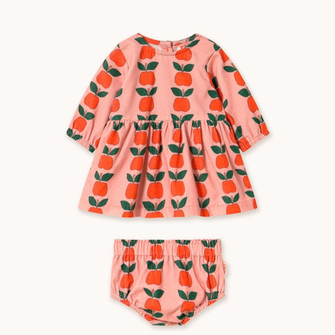 【D2】TINYCOTTONS / タイニーコットンズ2025AW   Apples Baby set 　ベビーワンピースブルマセット