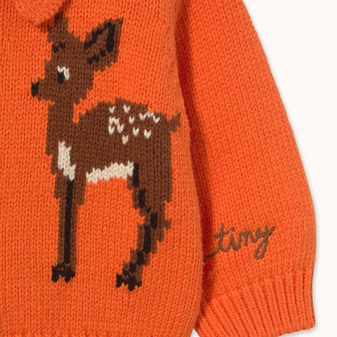 【drop2】TINYCOTTONS / タイニーコットンズ2026AW　DEER BABY CARDIGAN ベビーカーディガン