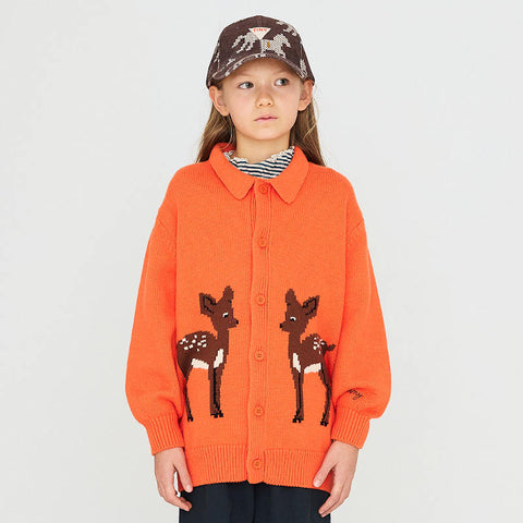 【drop2】TINYCOTTONS / タイニーコットンズ2026AW DEER CARDIGAN キッズカーディガン.