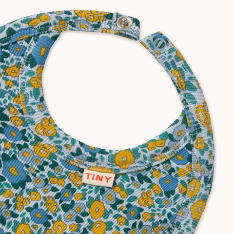 【drop1】TINYCOTTONS / タイニーコットンズ2026AW     FLOWER PATTERN RIB BIB  花柄リブスタイ
