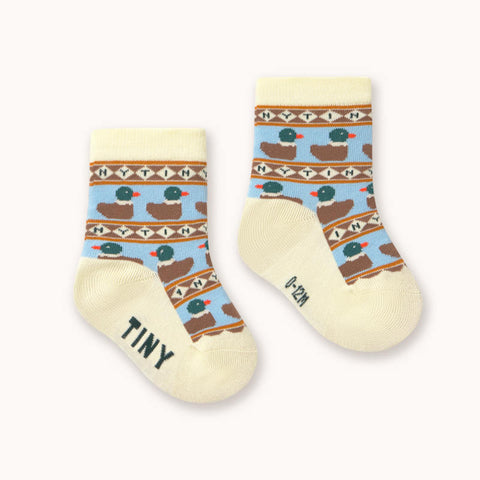 【drop1】TINYCOTTONS / タイニーコットンズ 2026AW TINY DUCKS MEDIUM SOCKS ベビー・キッズソックス 靴下