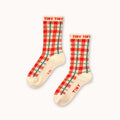 【drop1】TINYCOTTONS / タイニーコットンズ 2026AW CREAM CHECK MEDIUM SOCKS ベビー・キッズソックス 靴下.