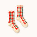 【drop1】TINYCOTTONS / タイニーコットンズ 2026AW CREAM CHECK MEDIUM SOCKS ベビー・キッズソックス 靴下.