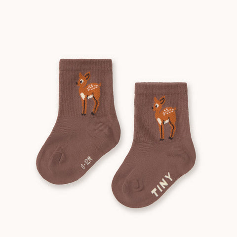 【drop2】TINYCOTTONS / タイニーコットンズ 2026AW DEER MEDIUM SOCKS ベビー・キッズソックス 靴下