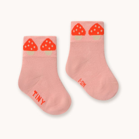 【drop1】TINYCOTTONS / タイニーコットンズ 2026AW MUSHROOMS QUARTER SOCKS マッシュルーム柄ベビーソックス 靴下