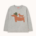 【drop1】TINYCOTTONS / タイニーコットンズ2026AW TWO DOGS GRAPHIC SLEEVE TEE キッズ長袖Tシャツ.