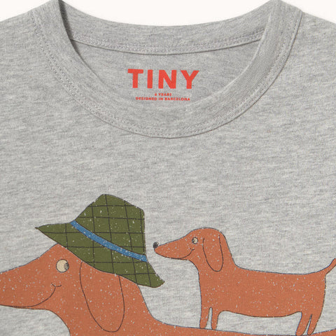 【drop1】TINYCOTTONS / タイニーコットンズ2026AW TWO DOGS GRAPHIC SLEEVE TEE キッズ長袖Tシャツ.
