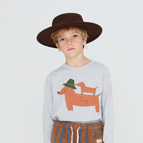 【drop1】TINYCOTTONS / タイニーコットンズ2026AW TWO DOGS GRAPHIC SLEEVE TEE キッズ長袖Tシャツ.