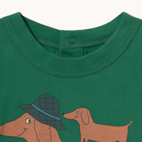 【drop2】TINYCOTTONS / タイニーコットンズ2026AW    TWO DOGS GRAPHIC BABY TEE 　ドッググラフィックベビーTシャツ.