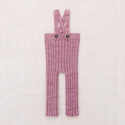 【D1】Misha&Puff（ミーシャアンドパフ）2026aw Baby Rib Longies - Antique Rose - ベビーリブ編みオーバーオール