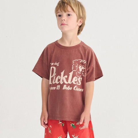 BOBOCHOSES（ボボショーズ）2026SS Pickles The Dog T-shirt キッズ半袖Tシャツ