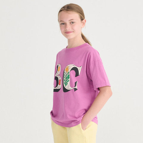 BOBOCHOSES（ボボショーズ）2026SS Spring Letters T-shirt キッズ半袖Tシャツ