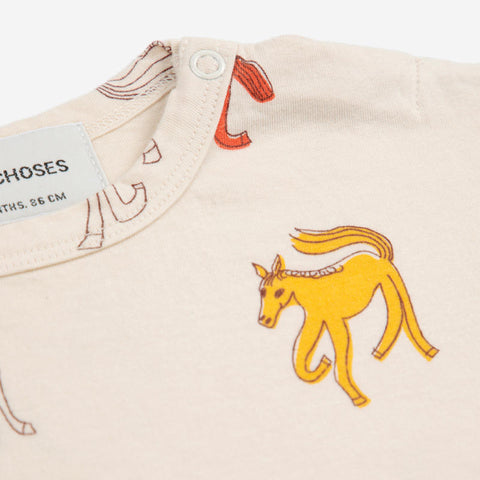 BOBO CHOSES（ボボショーズ）2024AW Baby Wonder Horse all over T-shirt 長袖Tシャツ