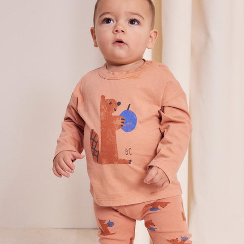 bobo choses（ボボショーズ）2024AW Baby Hungry Squirrel T-shirt 長袖Tシャツ