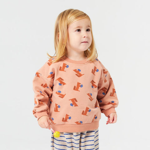 【drop2】BOBO CHOSES（ボボショーズ）2024AW Baby Hungry Squirrel all over sweatshirt スウェットシャツ