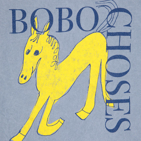 BOBO CHOSES 2024AW Wonder Horse T-shirt Kids' long-sleeved T-shirt