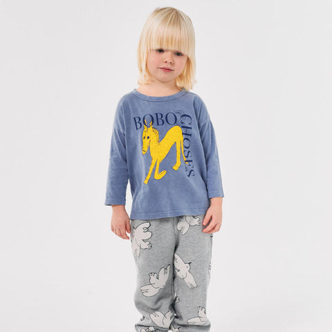 BOBO CHOSES 2024AW Wonder Horse T-shirt Kids' long-sleeved T-shirt